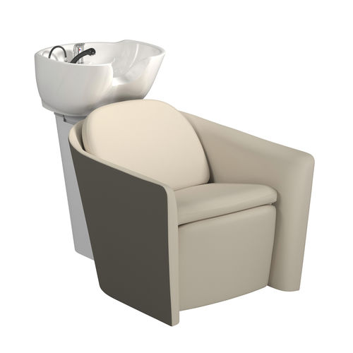 Lavatesta con poggiapiedi - QL Wash E - Gamma & Bross - in ecopelle / in ceramica / 1 posto