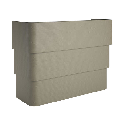 Banco reception curvo - QL - Gamma & Bross - in legno / in vinile / per parrucchiere