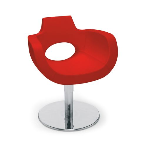 Poltrona da parrucchiere contemporanea - AUREOLE R - Gamma & Bross - in vinile / in metallo / con pompa idraulica