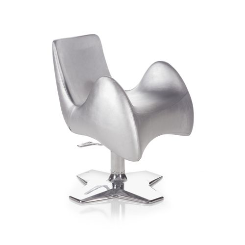Poltrona da parrucchiere design originale - FLOW - Gamma & Bross - in vinile / in poliuretano / con pompa idraulica
