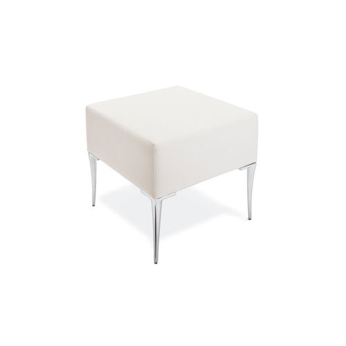 Pouf contemporaneo - BAGUA  - Gamma & Bross - in tessuto / in legno / in alluminio lucido