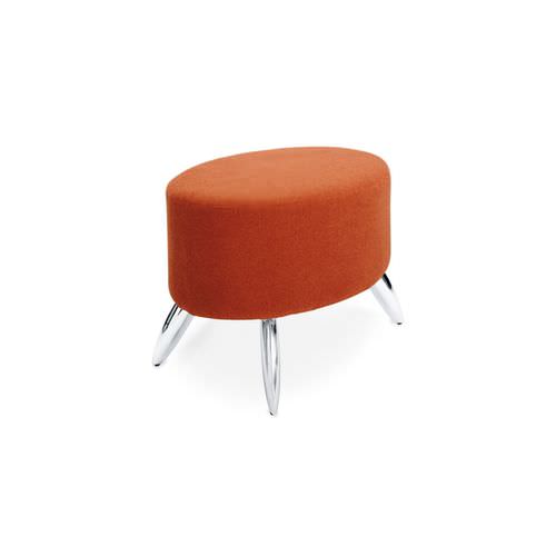 Pouf contemporaneo - ISLAMORADA - Gamma & Bross - in tessuto / in legno / in alluminio lucido