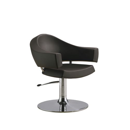 Poltrona da parrucchiere contemporanea - LOUNGE - OLYMP - in ecopelle / in acciaio inossidabile / con pompa idraulica