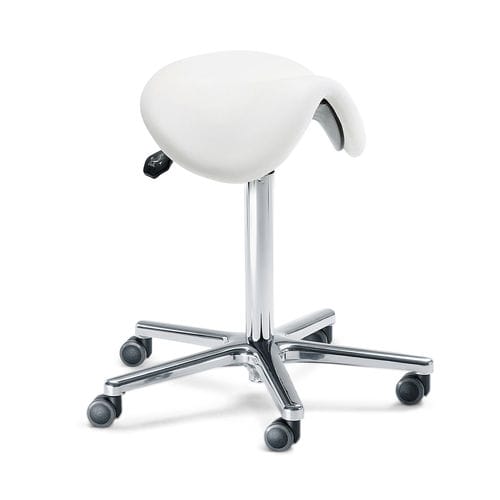 Sgabello operativo contemporaneo - RODEO - OLYMP - in ecopelle / con supporto in metallo / con base a stella