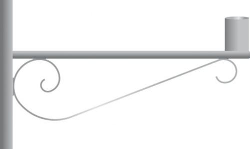 Braccio per lampione in acciaio galvanizzato - BM10 - Simon Lighting