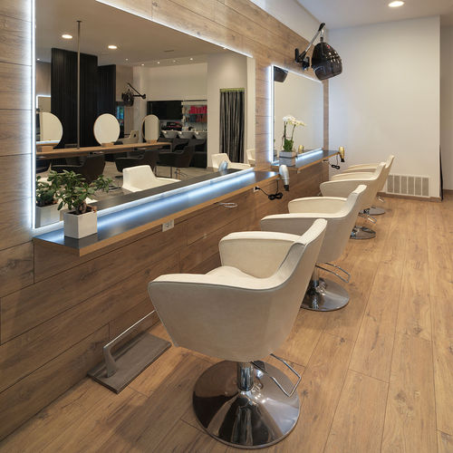 Poltrona da parrucchiere in ecopelle - ANITA - Beauty Star - bianca / contract / con base a stella