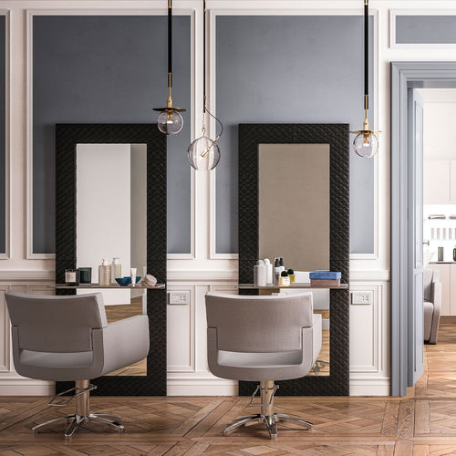 Poltrona da parrucchiere in poliuretano - MOON - Beauty Star - con pompa idraulica / contract / con base a stella
