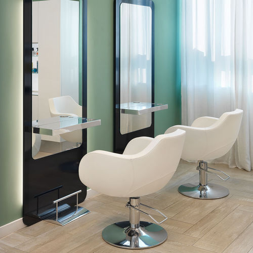 Poltrona da parrucchiere in schiuma di poliuretano - ARTEMISIA - Beauty Star - con pompa idraulica / beige / contract