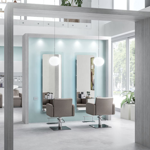 Poltrona per trucco in metallo - SQUARE - Beauty Star - in ecopelle / regolabile / girevole