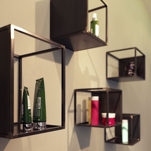 Espositore per prodotti di bellezza - ASTORIA BOX  - Beauty Star - da parete / in ferro / per parrucchiere