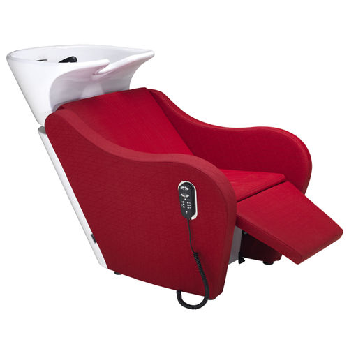 Lavatesta con poggiapiedi - SHUTTLE MASSAGE - AGV group - in pelle / 1 posto