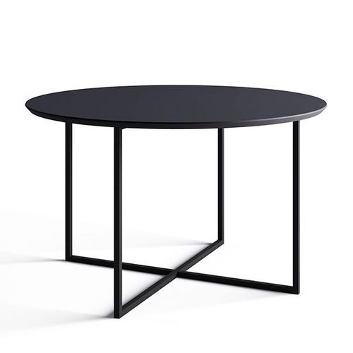 Tavolo contemporaneo - EVA - Cindarella - in laminato / con supporto in metallo / rotondo