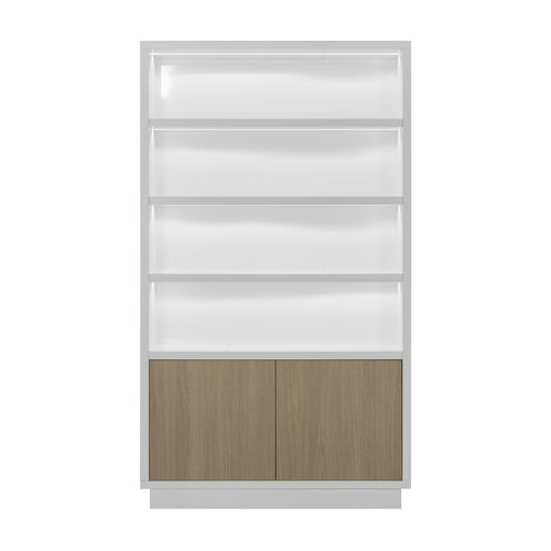 Vetrina contemporanea - BOX 476 - FIAPP - in laminato / illuminata / su misura