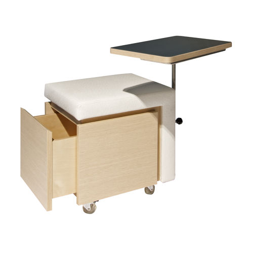 Sgabello operativo contemporaneo - NAILS 130PL - FIAPP - con supporto in legno / con rotelle / girevole