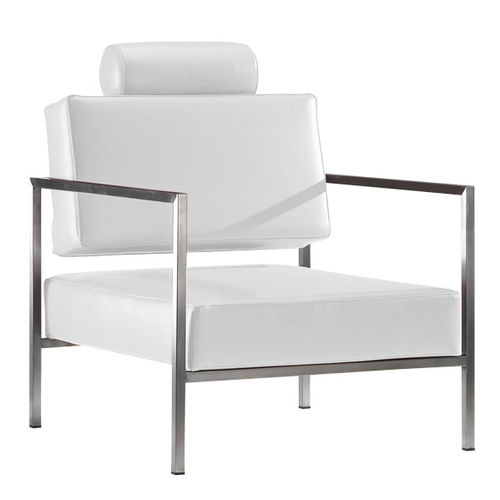 Poltrona contemporanea - VINCENT 85P - FIAPP - in tessuto / in ecopelle / in acciaio