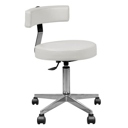 Sgabello operativo contemporaneo - BASIC P06 - FIAPP - in tessuto / in pelle / con supporto in acciaio inossidabile