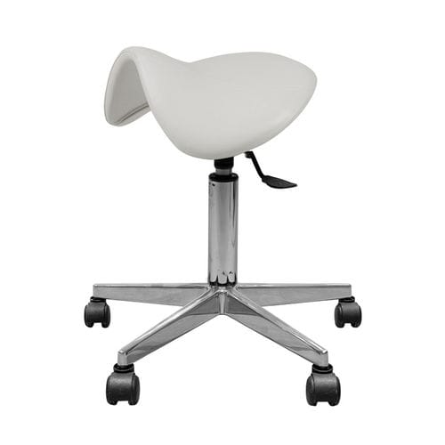 Sgabello operativo contemporaneo - PONY P11 - FIAPP - in tessuto / in pelle / con supporto in acciaio inossidabile