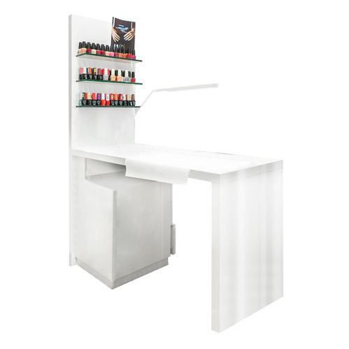 Tavolo manicure con vano contenitore - NAILS E130SV - FIAPP - con aspiratore / con illuminazione integrata