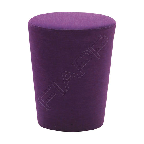 Pouf contemporaneo - BHAGA P13 - FIAPP - in tessuto / in pelle / tondo