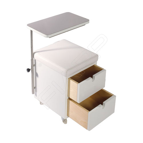 Sgabello operativo contemporaneo - NAILS E130P - FIAPP - con supporto in legno / con supporto in acciaio inossidabile / con rotelle