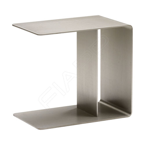 Tavolo d'appoggio contemporaneo - COSMOS ST06 - FIAPP - in acciaio inossidabile spazzolato / con supporto in acciaio inossidabile / rettangolare