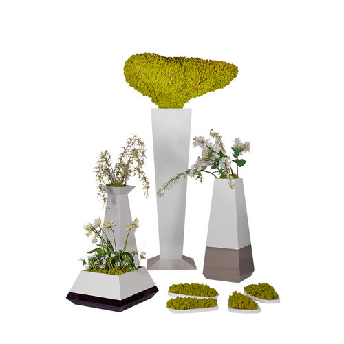 Vaso contemporaneo - FLOWER-POT V1, V2, V3, V4, V5 - FIAPP - in MDF laccato / per spa