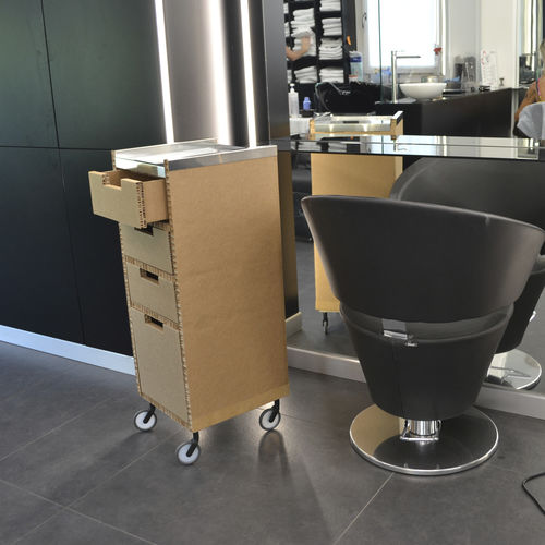 Carrello terapia - CARTECNO - Artecno Srl - per parrucchiere / per centro estetico / in materiale riciclato