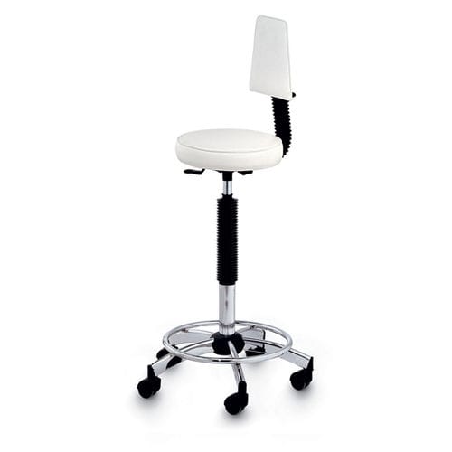 Sgabello da parrucchiere contemporaneo - SWEET SIT SUPER - Artecno Srl - in ecopelle / con supporto in metallo cromato / a 5 razze