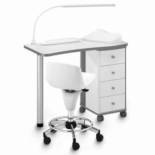 Tavolo manicure con illuminazione integrata - 204 LW - Artecno Srl - con vano contenitore