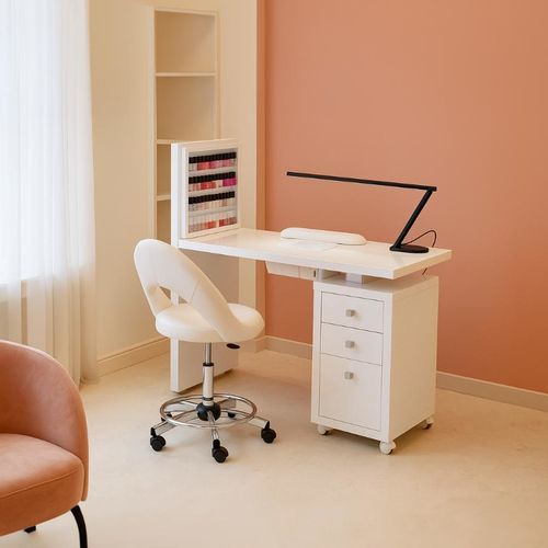 Tavolo manicure con aspiratore - 308LX DISPLAY - Artecno Srl - con illuminazione integrata / con vano contenitore
