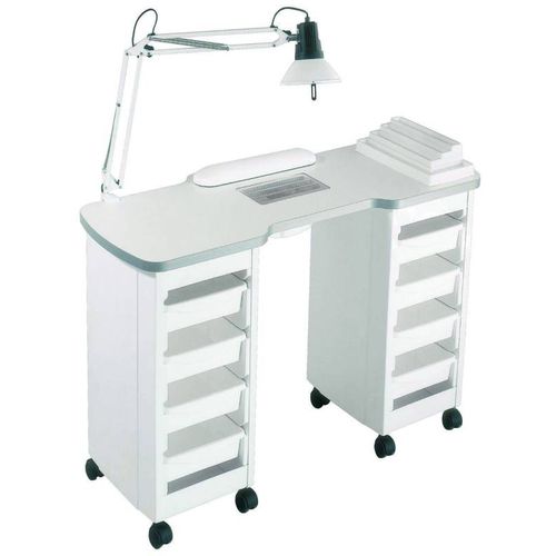 Tavolo manicure con vano contenitore - B/428 - BONVINI - con aspiratore / con illuminazione integrata