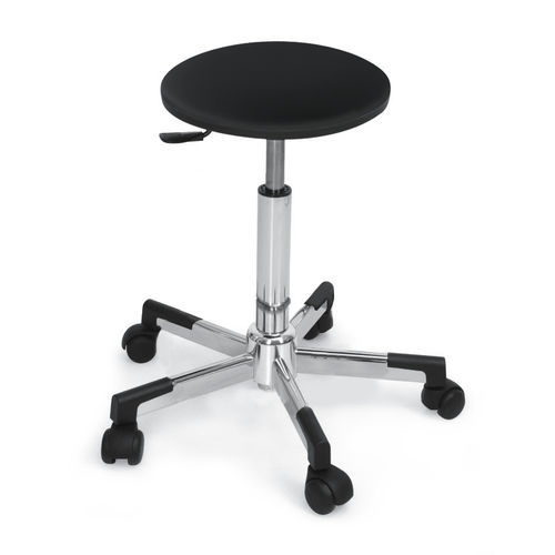 Sgabello contemporaneo - EKO  - Nelson Mobilier - in ecopelle / con supporto in acciaio inossidabile / imbottito