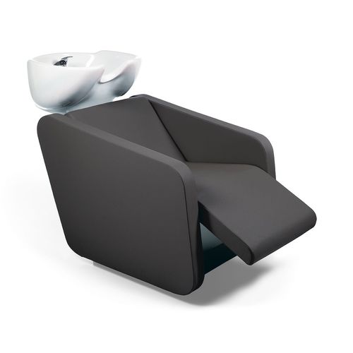 Lavatesta con poggiapiedi - GOWASH - Nelson Mobilier - in ecopelle / in ceramica / 1 posto