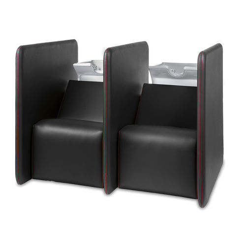 Lavatesta con poggiapiedi - PRIVATUS - Nelson Mobilier - in ecopelle / in ceramica / 1 posto