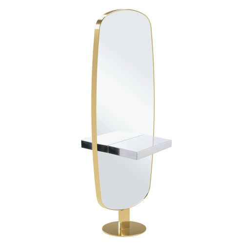 Mobile da toeletta contemporaneo - OVALIS DOUBLE - Nelson Mobilier - in vetro / in acciaio inossidabile / in ottone lucidato