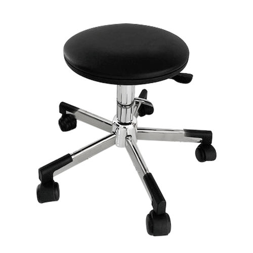 Sgabello operativo contemporaneo - NELBY - Nelson Mobilier - in pelle / con supporto in metallo / con supporto in nylon