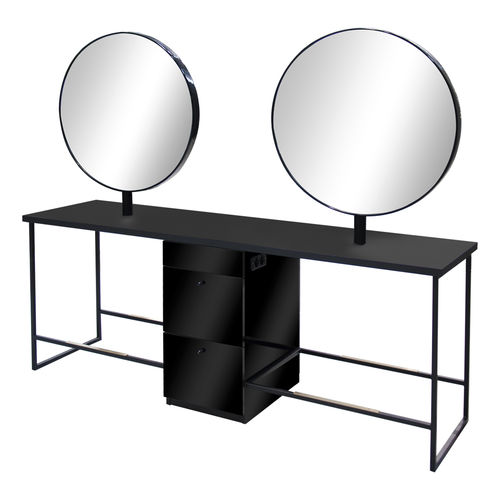 Mobile da toeletta contemporaneo - Scamnum 4P - Nelson Mobilier - in laminato / in metallo / per parrucchiere