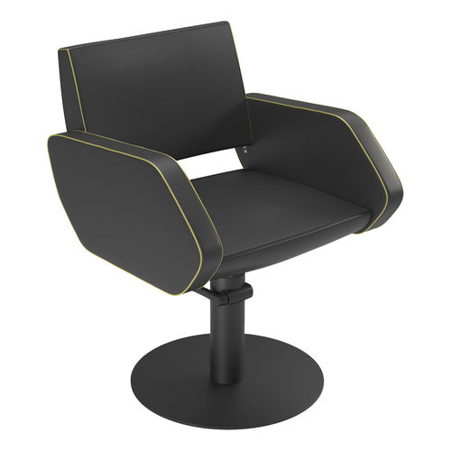 Poltrona da parrucchiere contemporanea - NOVA - Nelson Mobilier - in ecopelle / con pompa idraulica / nera