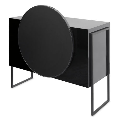 Banco cassa in laminato - SCAMNUM - Nelson Mobilier - in acciaio / per parrucchiere / nero
