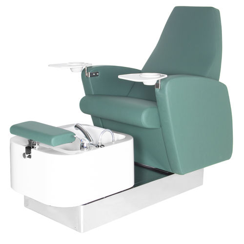 Poltrona spa pedicure in ecopelle - NELBYDRO - Nelson Mobilier - in metallo cromato / con poggiapiedi / girevole