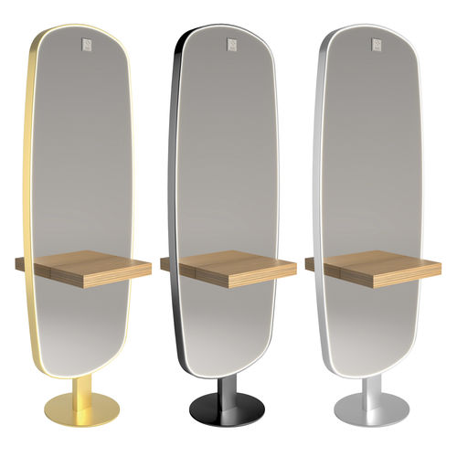 Mobile da toeletta contemporaneo - Ovalis Double LED  - Nelson Mobilier - in metallo / in PVC / in vetro
