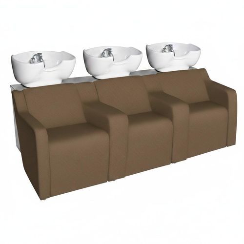 Lavatesta con poggiapiedi - SOFA PLUS 3P - Nelson Mobilier - in ecopelle / in ceramica / 3 posti