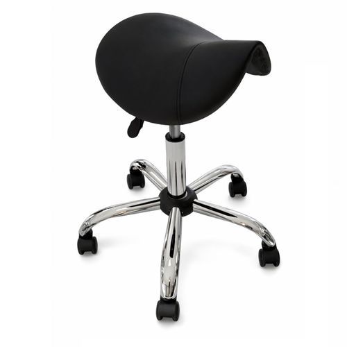 Sgabello da parrucchiere contemporaneo - DEAUVILLE - Nelson Mobilier - in pelle / in ecopelle / con supporto in metallo