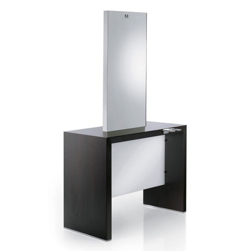 Mobile da toeletta contemporaneo - KRYSTAL CENTRALE  - Nelson Mobilier - in laminato / in alluminio lucido / in vetro