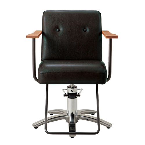 Poltrona da parrucchiere contemporanea - A1202 - TAKARA BELMONT - in pelle / in metallo / in legno