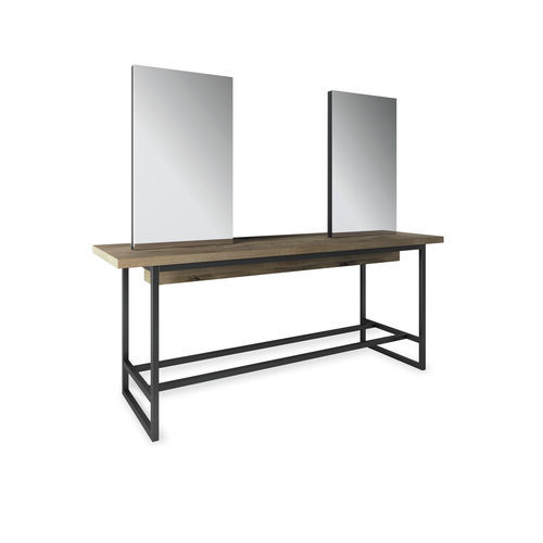 Mobile da toeletta in stile industriale - INDUSTRIAL ISLAND - VEZZOSI - in ferro / in laminato / per parrucchiere