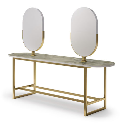 Mobile da toeletta contemporaneo - FANCY - VEZZOSI - in plastica / in acciaio / in gres porcellanato