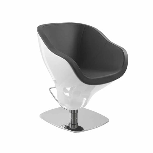 Poltrona da parrucchiere contemporanea - CURVE - VEZZOSI - in ecopelle / in fibra di vetro / in acciaio lucido