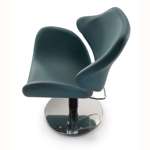 Poltrona da parrucchiere design originale - P05 – FLORA - VEZZOSI - in ecopelle / in acciaio lucido / imbottita