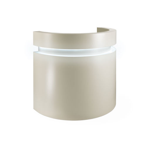 Banco reception a semicerchio - LOVE - VEZZOSI - in laminato / luminoso / per parrucchiere